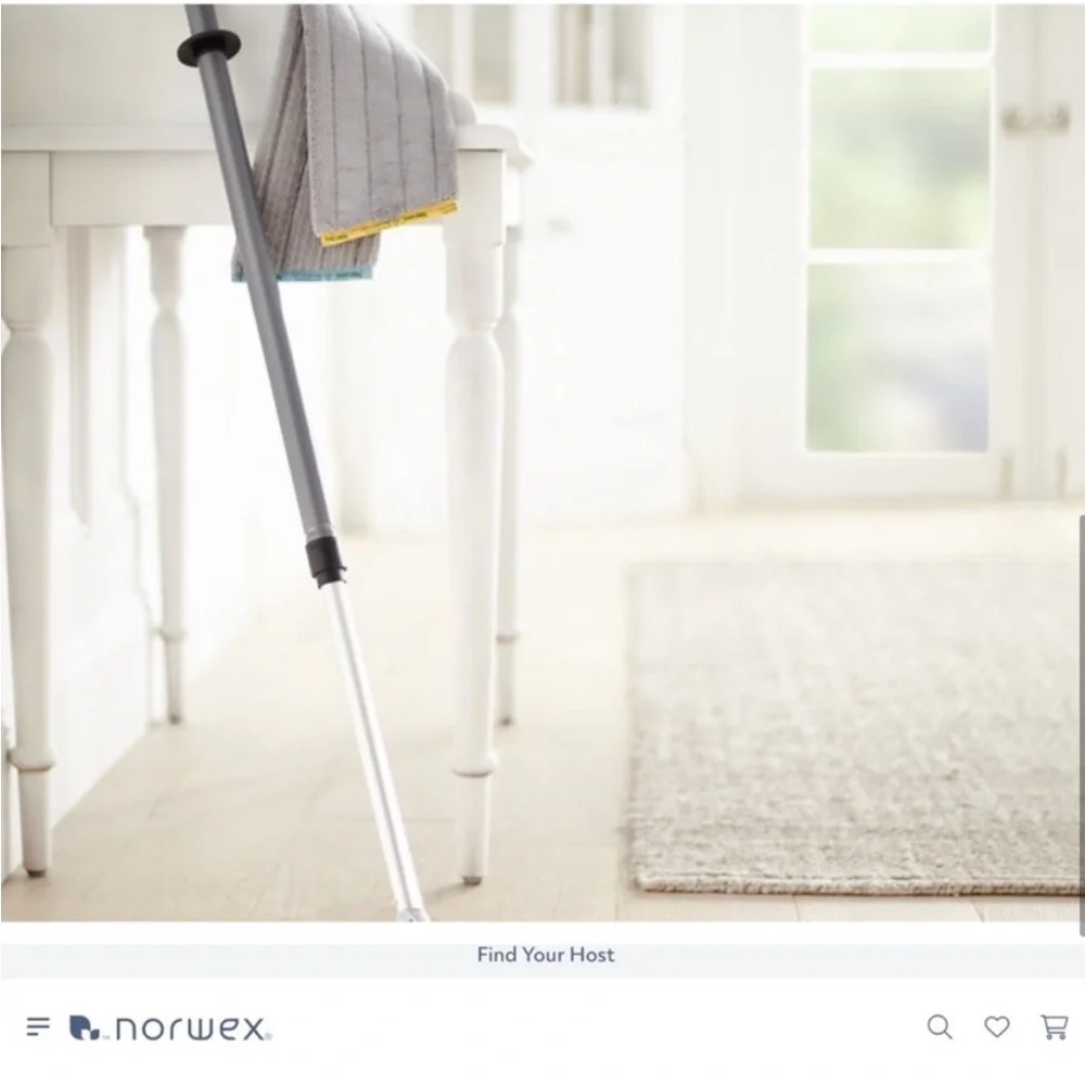 NORWEX Large NEW Mop Set with Gray Black or Blue Pads and Baclock Technology - Picture 5 of 8